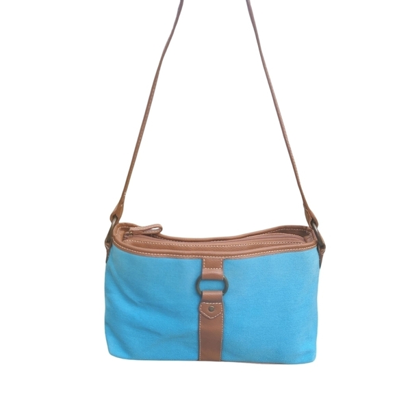 Jamaica Bay Handbags - Jamaica Bay Teal Canvas Shoulder Bag